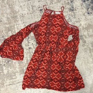 Abercrombie & Fitch Red Patterned Dress
